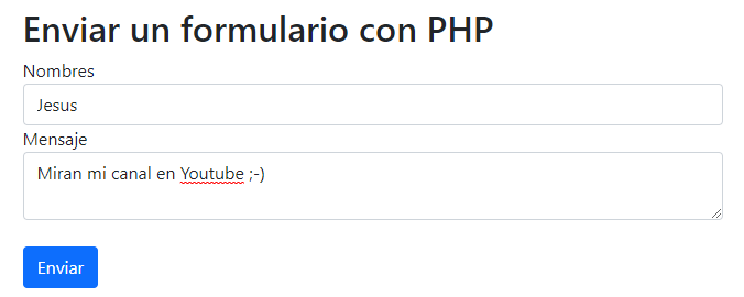 Envio de Formulario php javascript async await